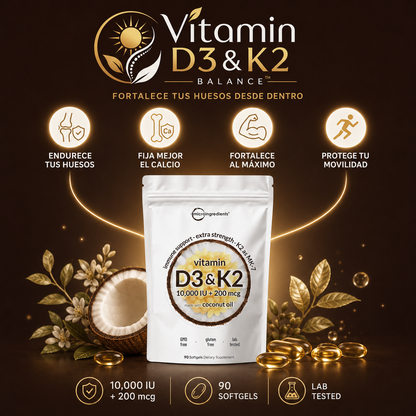 2x1 Vitamin D3 & K2 Balance™– Recupera tu Movilidad