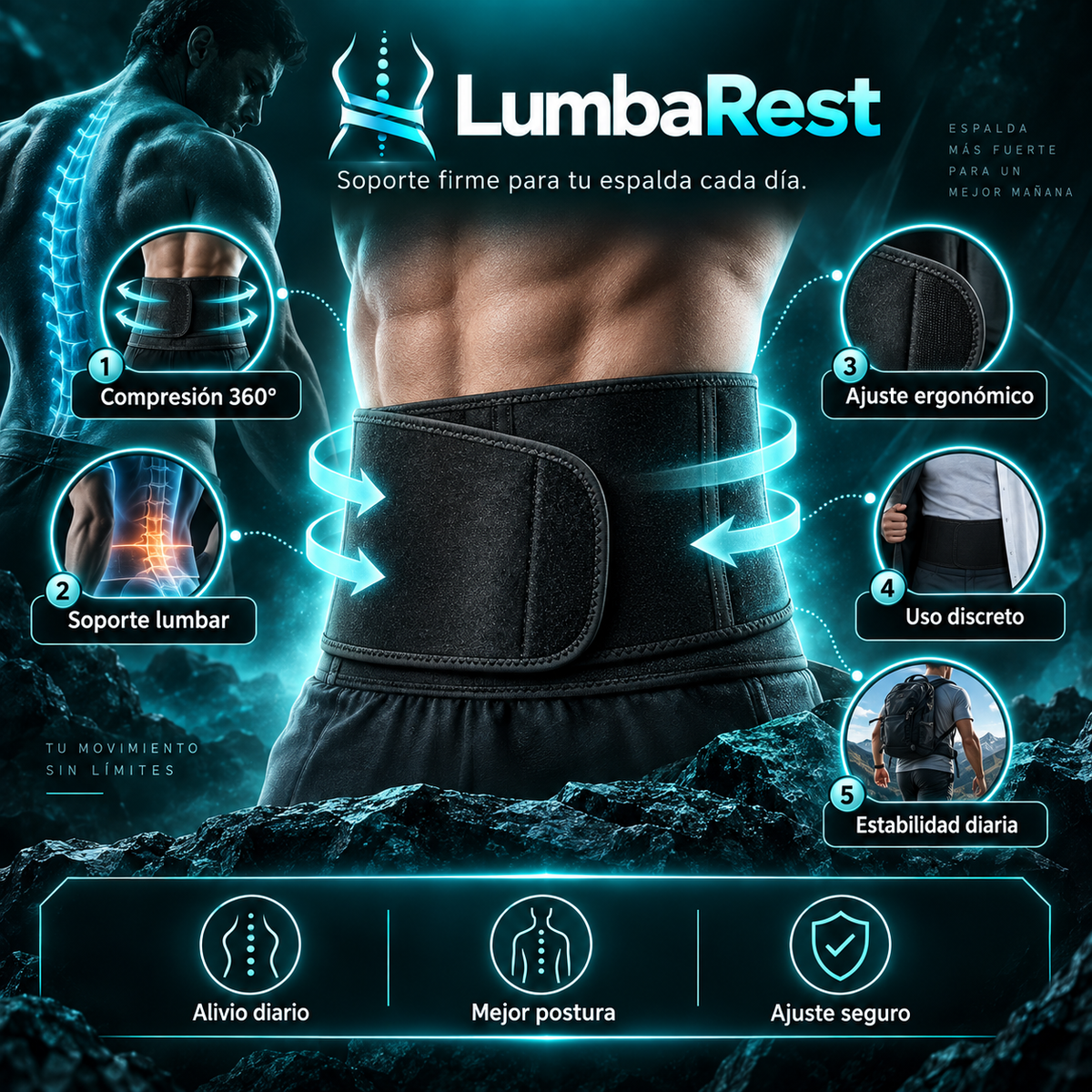 LumbaRest® - Faja para Dolor Lumbar y Ciática