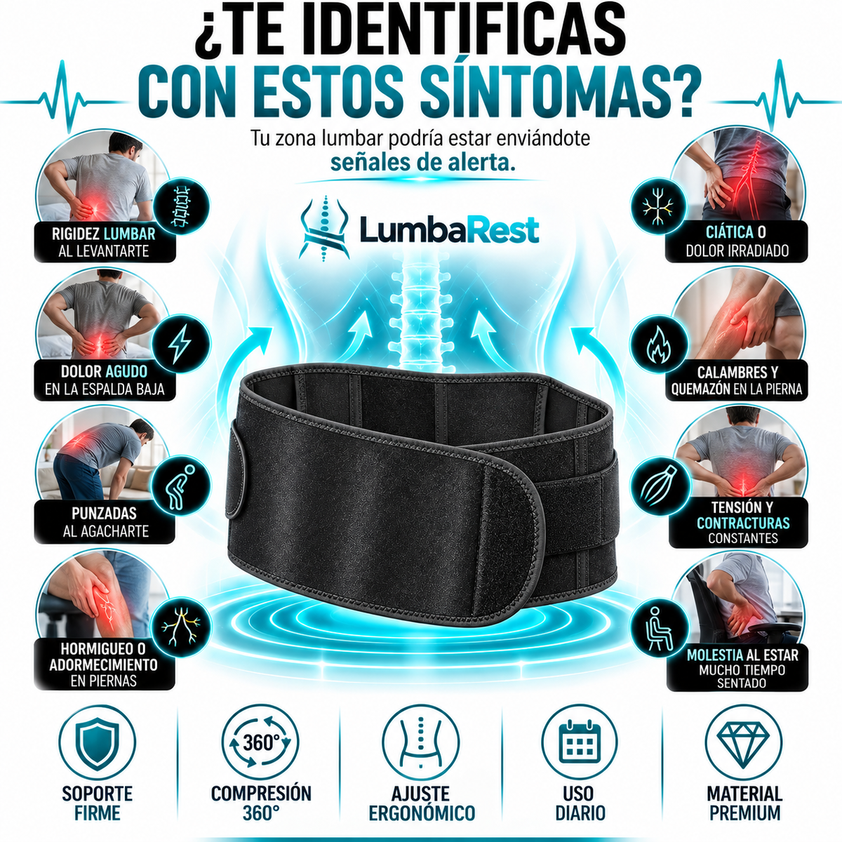 LumbaRest® - Faja para Dolor Lumbar y Ciática