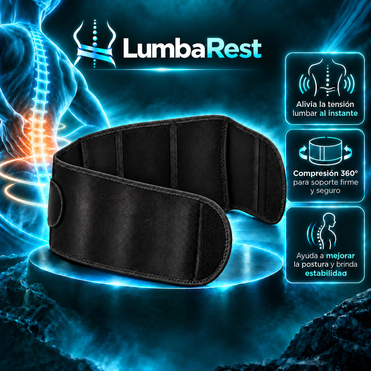 LumbaRest® - Faja para Dolor Lumbar y Ciática