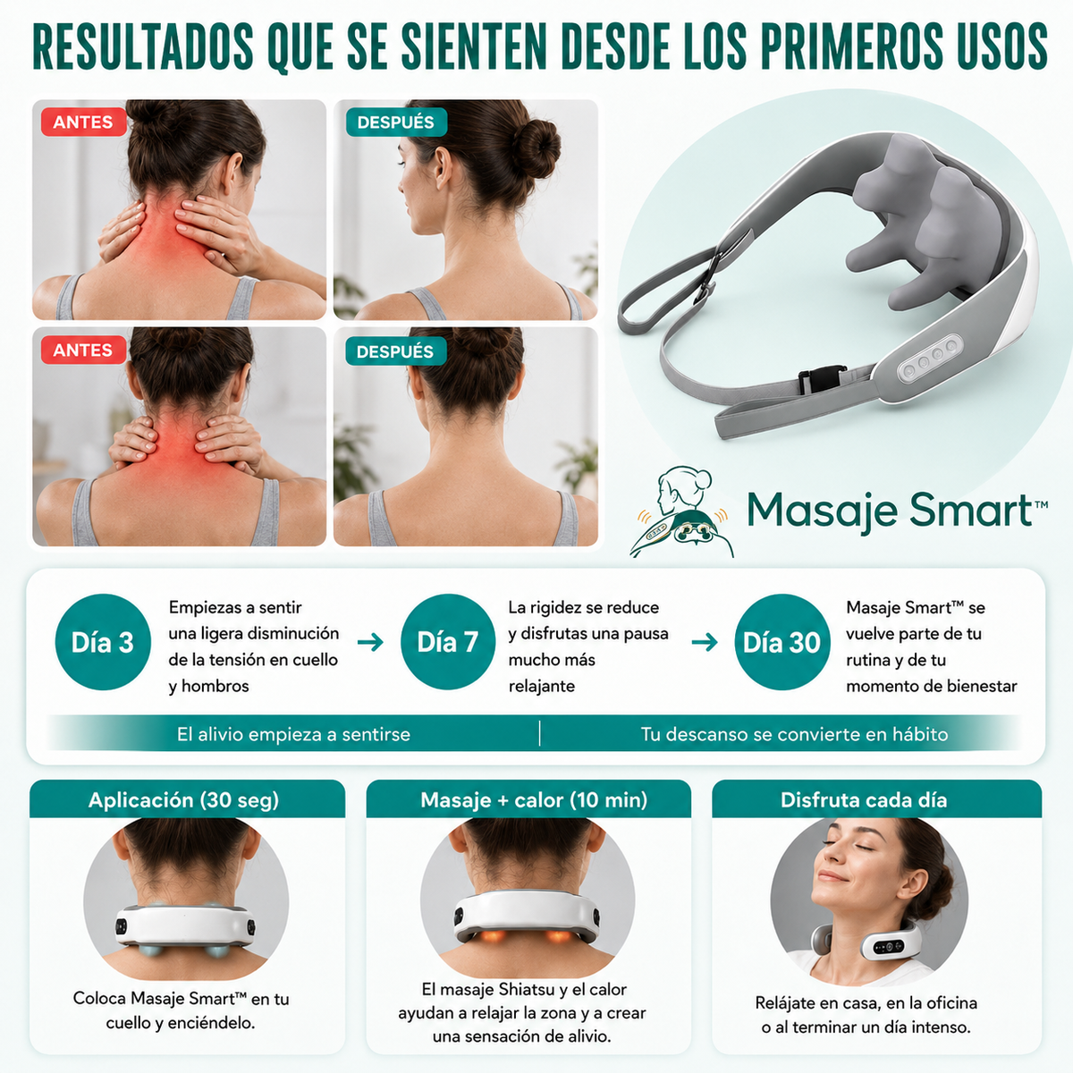 Masaje Smart® - Masajeador Cervical Con Manos inteligentes