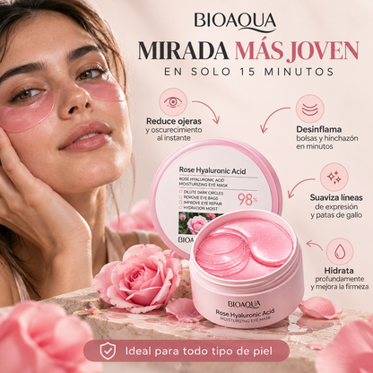 Parches RoseRevive® Ácido Hialurónico - Rejuvenece tu Rostro y Borra el Cansancio