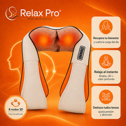 Relax Pro® - Masajeador Cervical que Suelta Cuello y Hombros en Minutos
