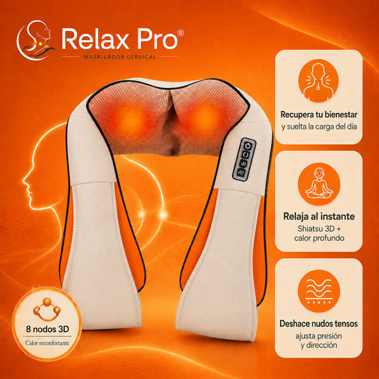 Relax Pro® - Masajeador Cervical que Suelta Cuello y Hombros en Minutos