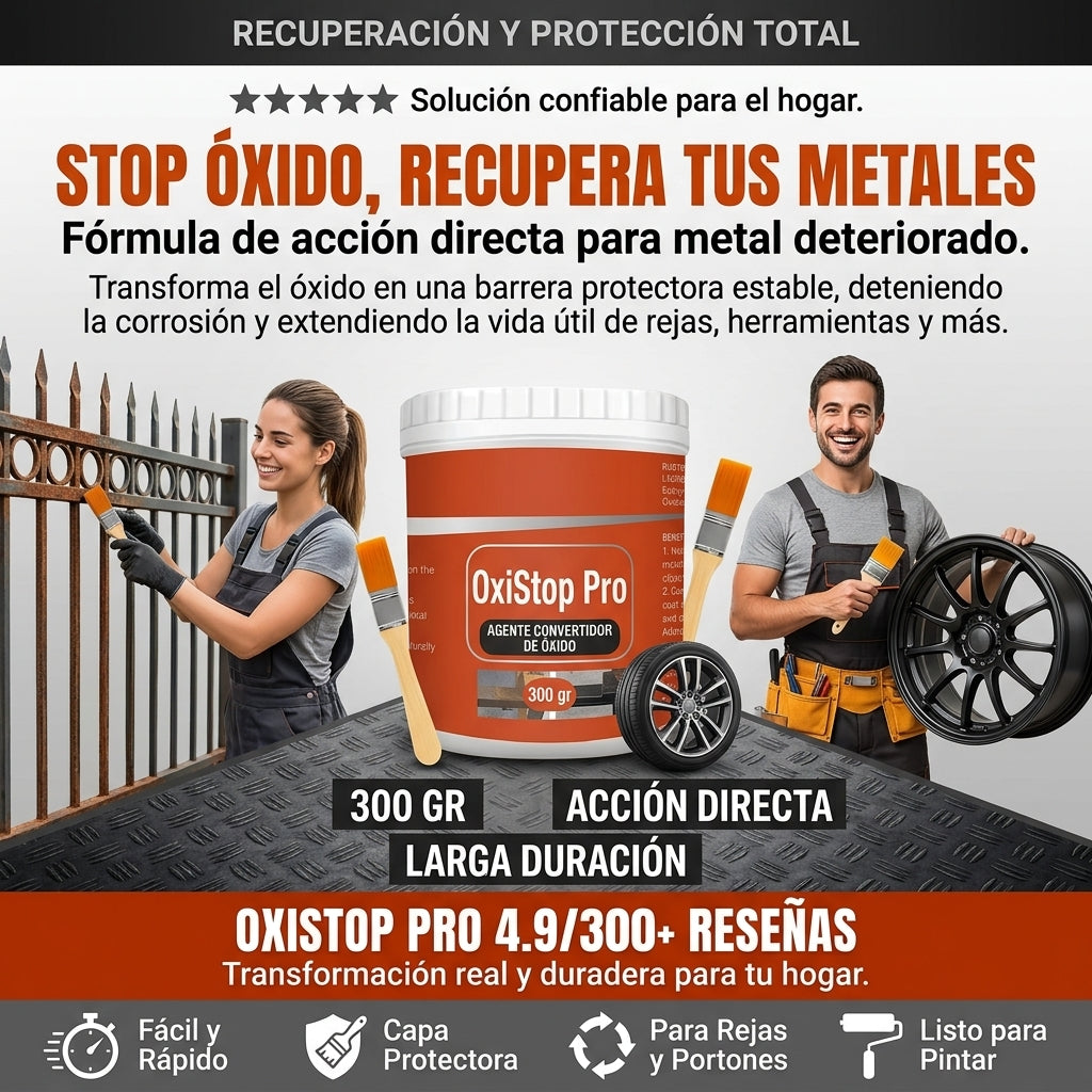 OxiStop Pro | Convertidor de Óxido para Metal - 300 gr