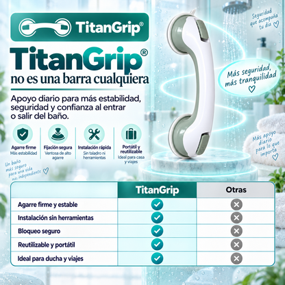 TitanGrip® - Barra de Soporte Portátil Antideslizante al Vacío