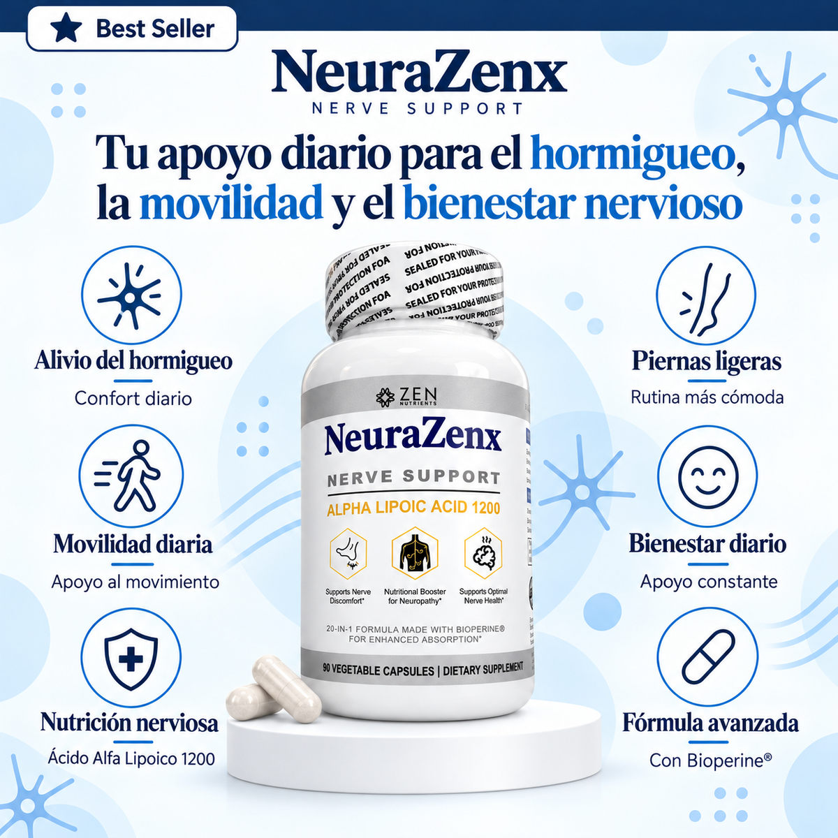 Neurazenx® - Eliminación del hormigueo y recuperación de la movilidad